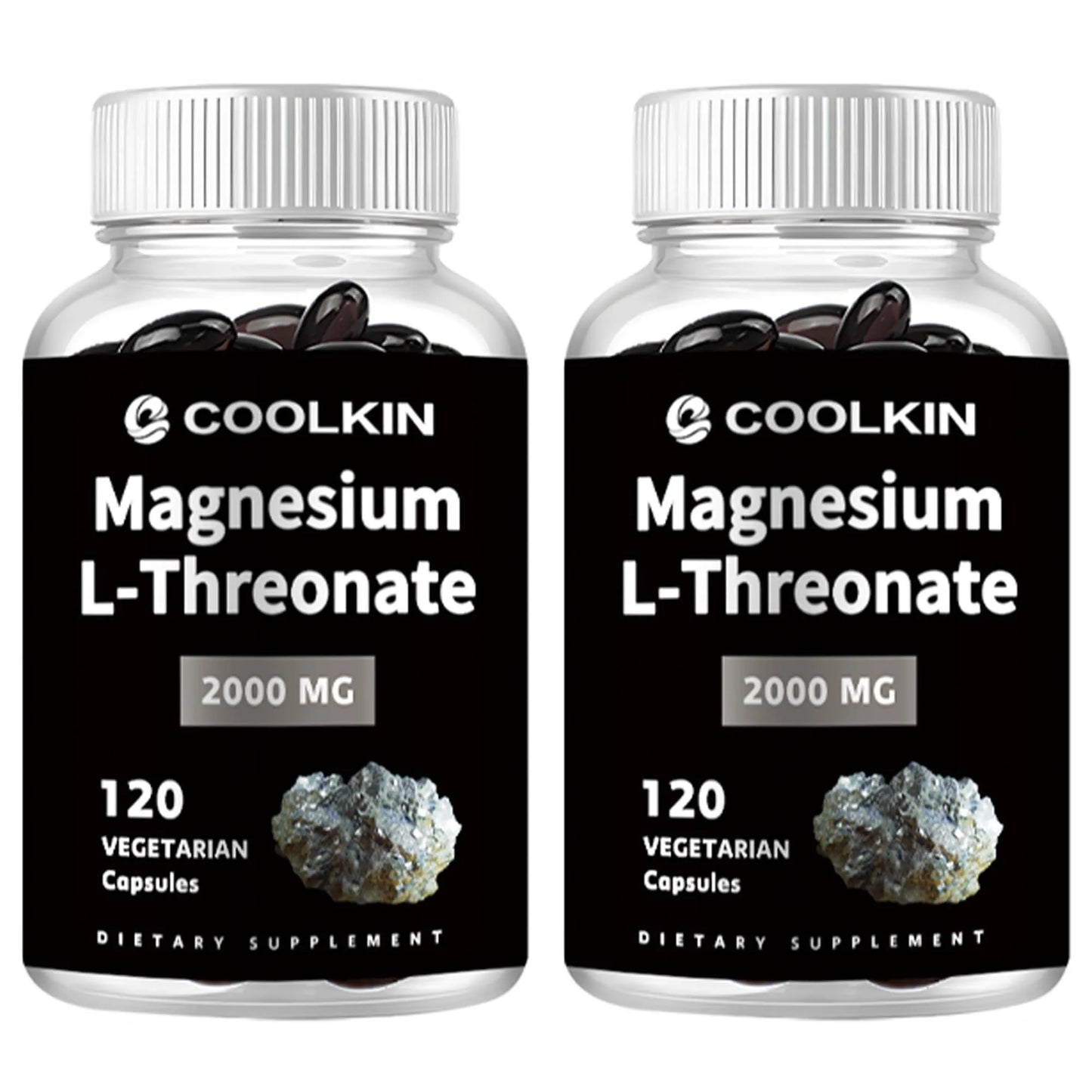 Magnesium L-Threonate - Promotes Brain Health, Enhances Memory and Concentration, and Improves Sleep Quality - 120 Capsules