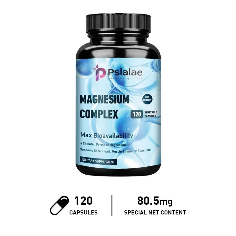 Magnesium Complex - Bone, Muscle & Heart Health Supplement, Sleep Support,Muscle Relaxation,Stress & Anxiety Relief Supplement