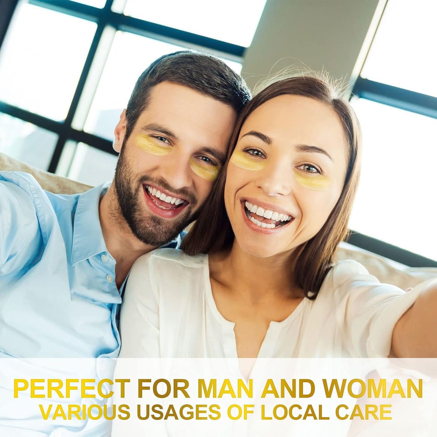 24K Gold Under Eye Patches - 60 Pcs | Anti-Aging Collagen & Hyaluronic Acid Eye Masks for Dark Circles, Puffiness & Wrinkles