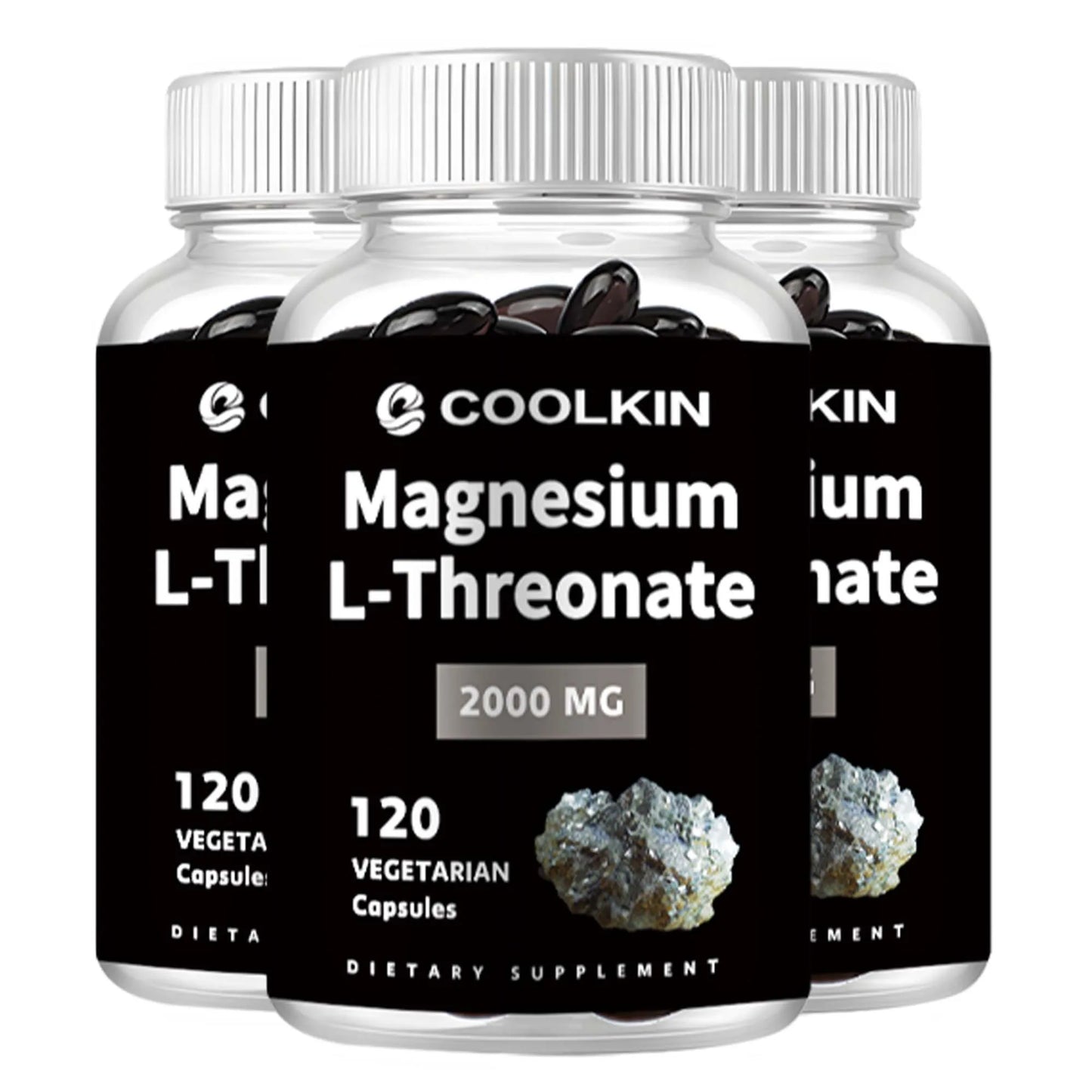 Magnesium L-Threonate - Promotes Brain Health, Enhances Memory and Concentration, and Improves Sleep Quality - 120 Capsules