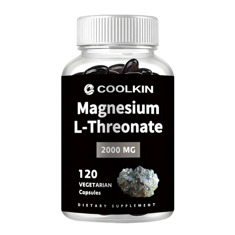 Magnesium L-Threonate - Promotes Brain Health, Enhances Memory and Concentration, and Improves Sleep Quality - 120 Capsules