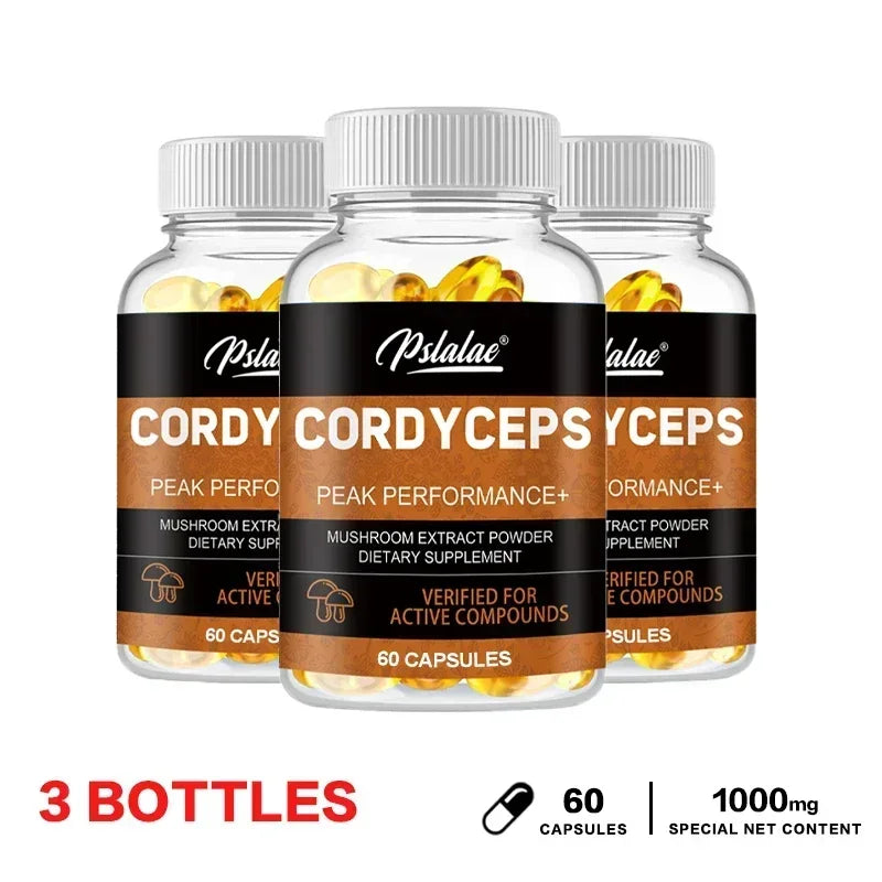 Cordyceps Capsules - Contains Organic Cordyceps Militaris To Support Immune Health, Boost Energy and Maintain Vitality, Non-GMO