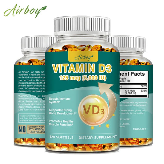 Vitamin D3 - Promotes Strong Bones and Teeth, Immunity, Healthy Muscle Function