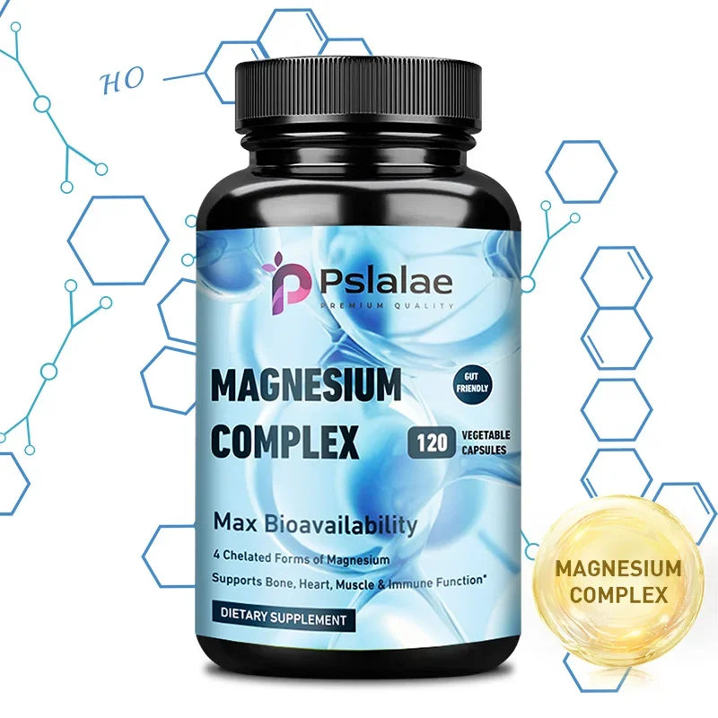 Magnesium Complex - Bone, Muscle & Heart Health Supplement, Sleep Support,Muscle Relaxation,Stress & Anxiety Relief Supplement