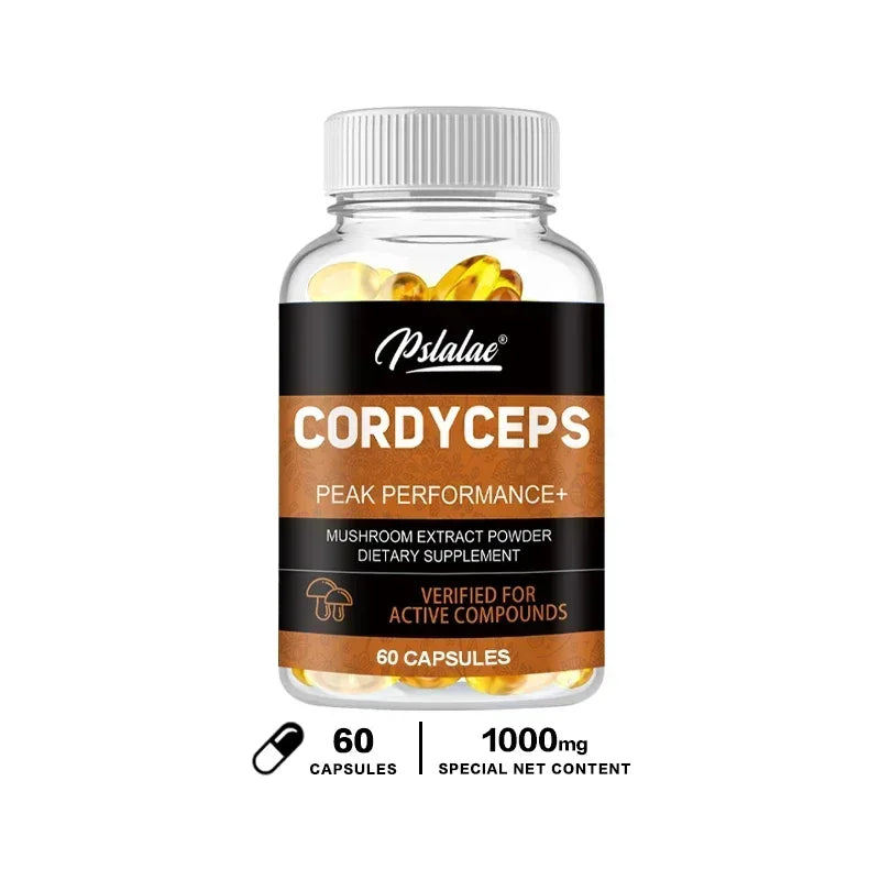 Cordyceps Capsules - Contains Organic Cordyceps Militaris To Support Immune Health, Boost Energy and Maintain Vitality, Non-GMO