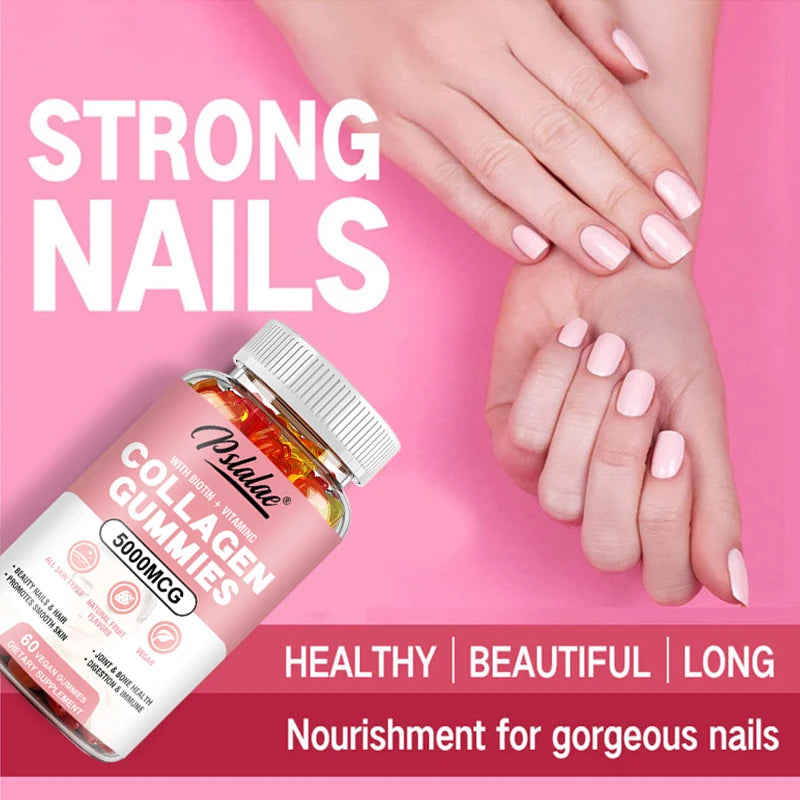 Collagen Gummies - with Biotin, Vitamin C - Supports Healthy Hair, Skin and Nails
