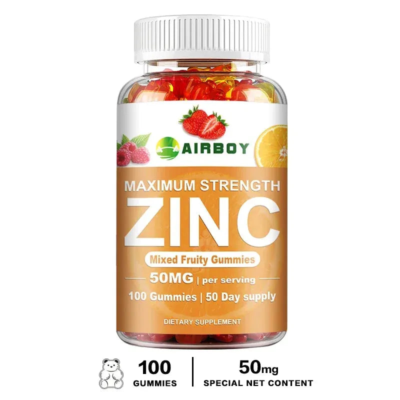 Zinc Gummies - Enhances Brain Function, Improves Mood and Memory, Antioxidant