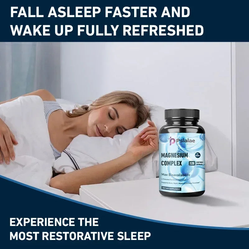 Magnesium Complex - Bone, Muscle & Heart Health Supplement, Sleep Support,Muscle Relaxation,Stress & Anxiety Relief Supplement