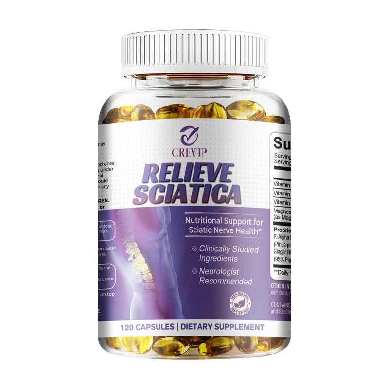 Sciatic Nerve Relief Supplement - Relieve Occasional Burning and Numbness in The Lower Back, Hips, Legs and Calves