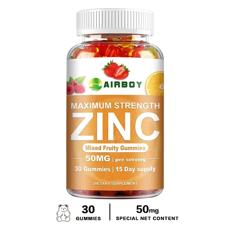 Zinc Gummies - Enhances Brain Function, Improves Mood and Memory, Antioxidant