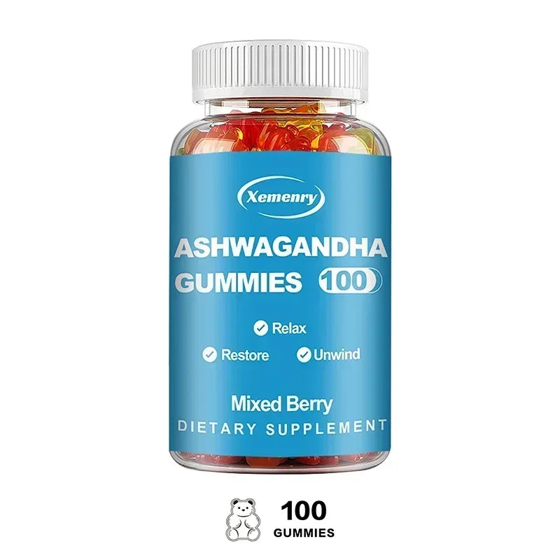 Ashwagandha Gummies - Enhances Energy, Help Recover Strength & Endurance, Relax, Promote Metabolism,  Improve Sleep