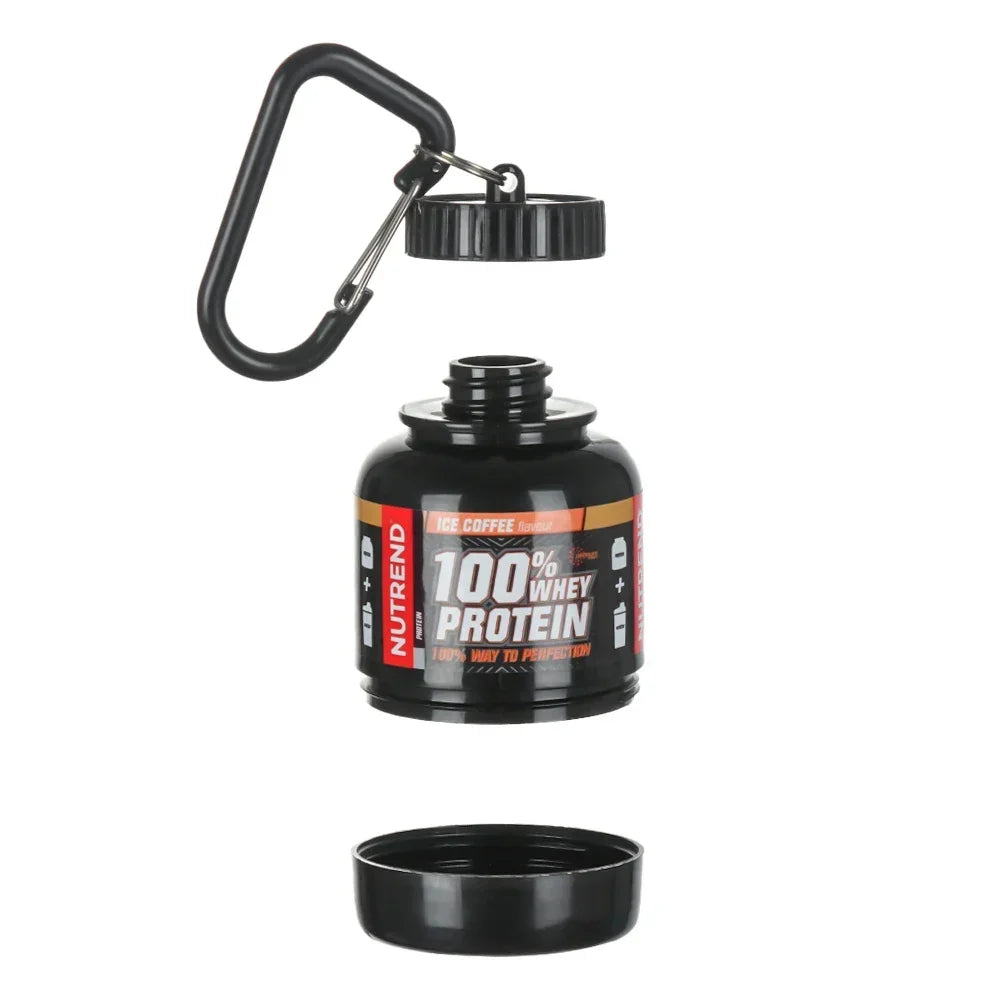 Portable Protein Powder Bottle With Whey Keychain Health Funnel Medicine Box Small Water Cup Outdoor camping Container