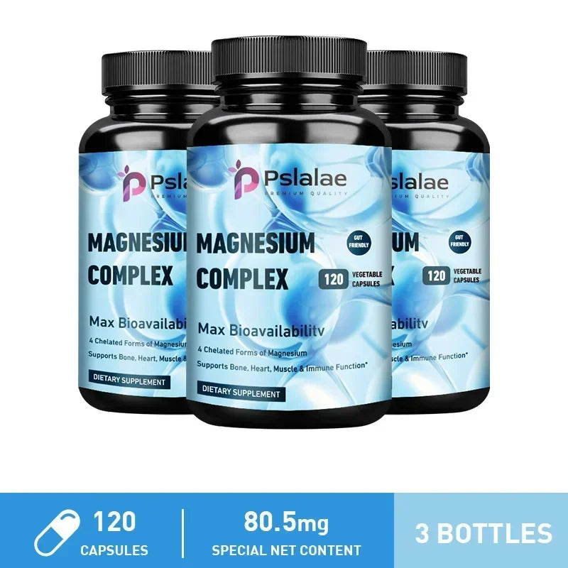 Magnesium Complex - Bone, Muscle & Heart Health Supplement, Sleep Support,Muscle Relaxation,Stress & Anxiety Relief Supplement