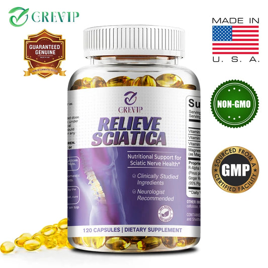 Sciatic Nerve Relief Supplement - Relieve Occasional Burning and Numbness in The Lower Back, Hips, Legs and Calves