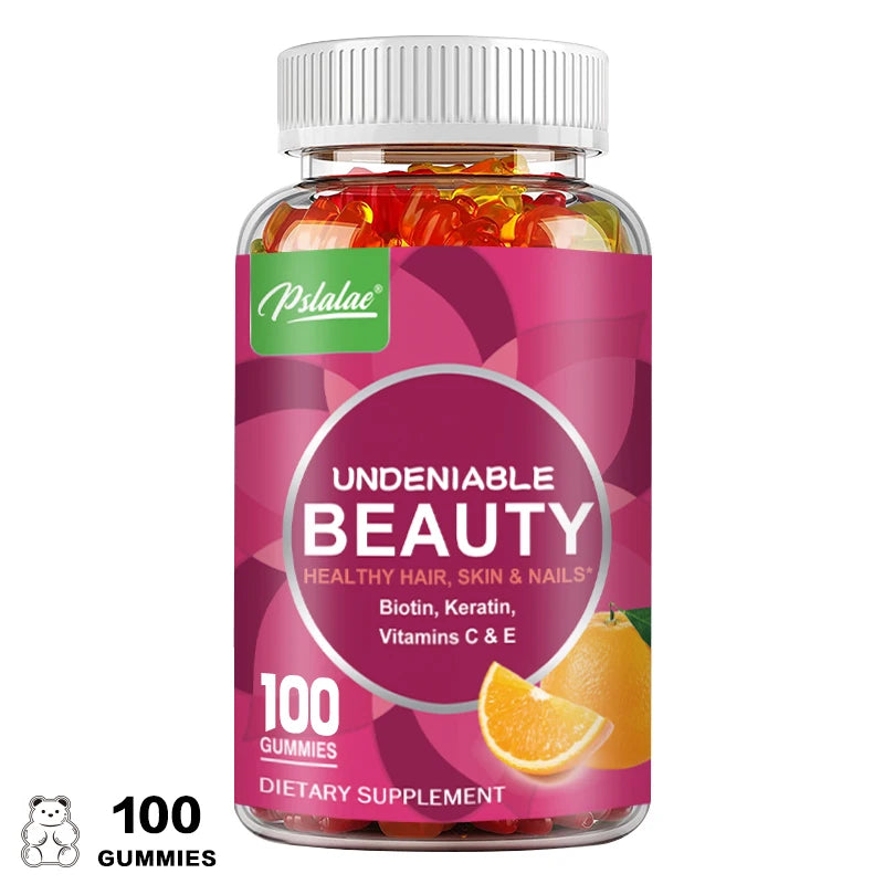 Beauty Gummies, Biotin and Keratin Hair Skin Nails Vitamins