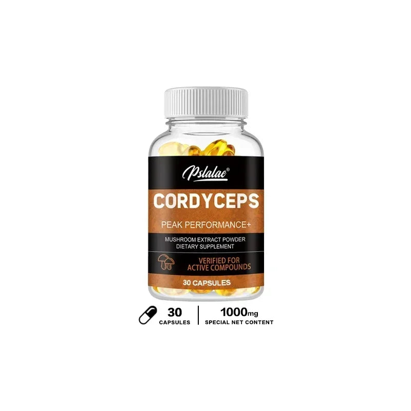 Cordyceps Capsules - Contains Organic Cordyceps Militaris To Support Immune Health, Boost Energy and Maintain Vitality, Non-GMO