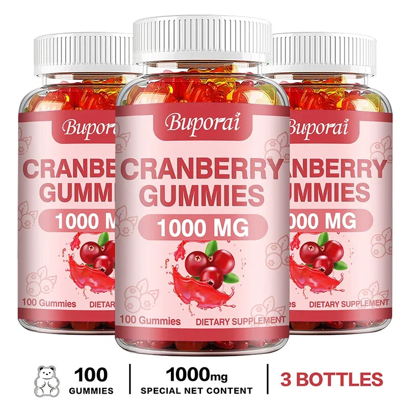 Cranberry Gummies - Supports Urinary Tract, Kidney, Bladder Health, Immune Support, Antioxidant
