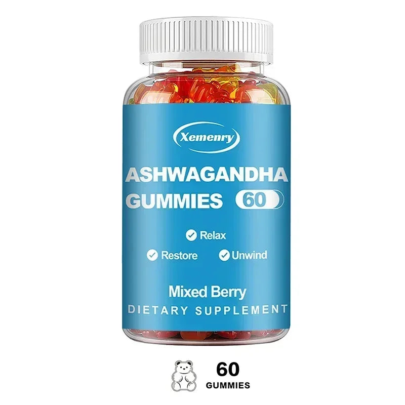 Ashwagandha Gummies - Enhances Energy, Help Recover Strength & Endurance, Relax, Promote Metabolism,  Improve Sleep