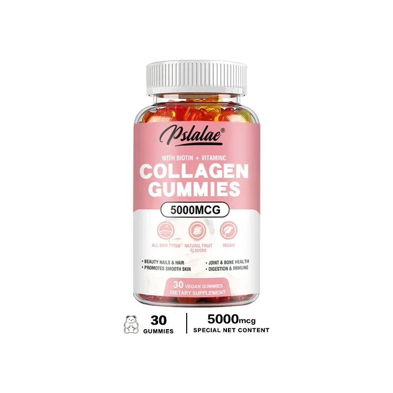 Collagen Gummies - with Biotin, Vitamin C - Supports Healthy Hair, Skin and Nails