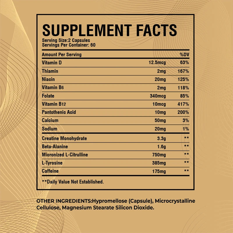 Pre-Workout - Muscle Building&growth Supports Sport Energy and Strength