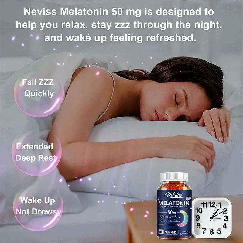 Melatonin Gummies - Improve Sleep Quality and Support Deep Sleep, Relaxation During Sleep, Promotes Falling Asleep Quickly