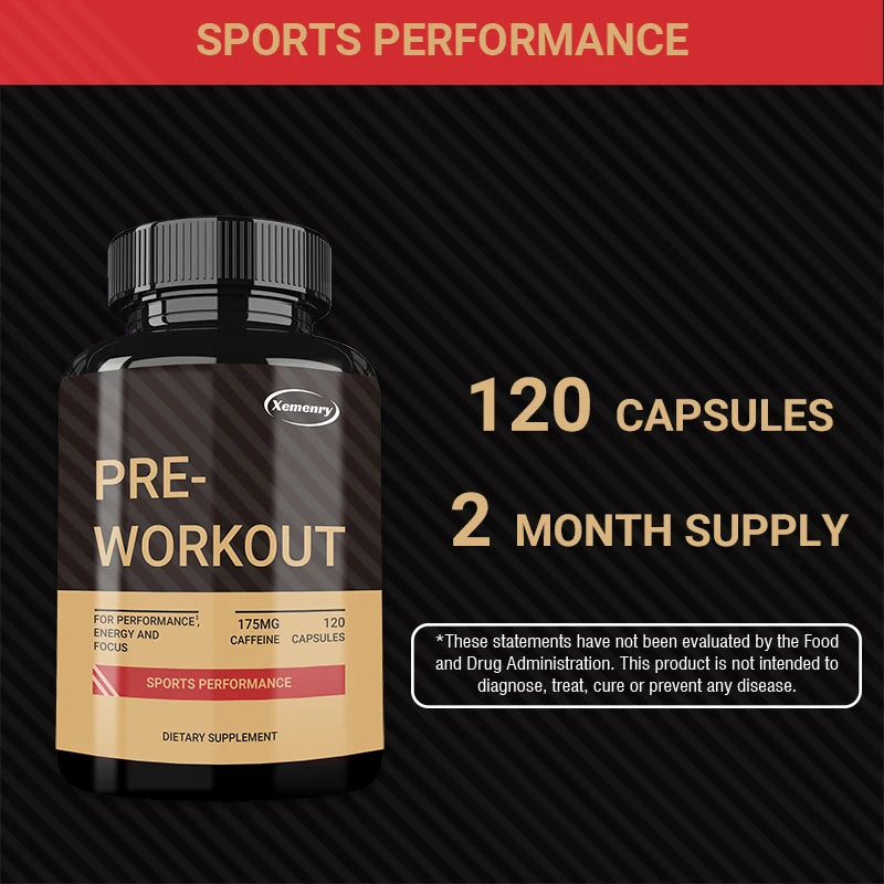 Pre-Workout - Muscle Building&growth Supports Sport Energy and Strength
