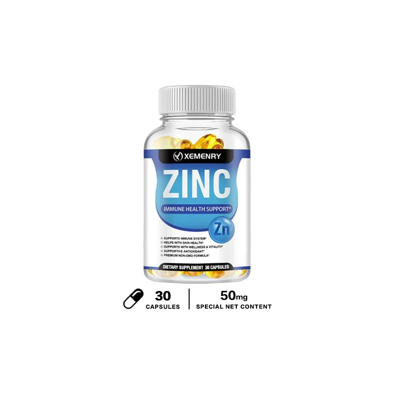 Zinc Capsules Support The Body's Immune Defense 120 Vegan Capsules Non-GMO, Gluten-Free