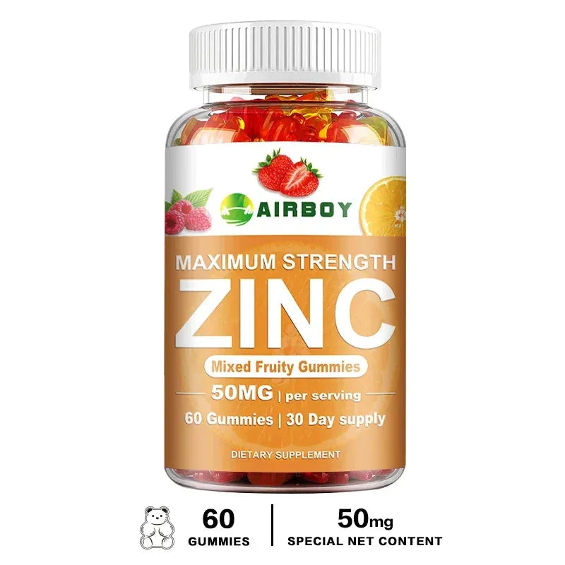 Zinc Gummies - Enhances Brain Function, Improves Mood and Memory, Antioxidant