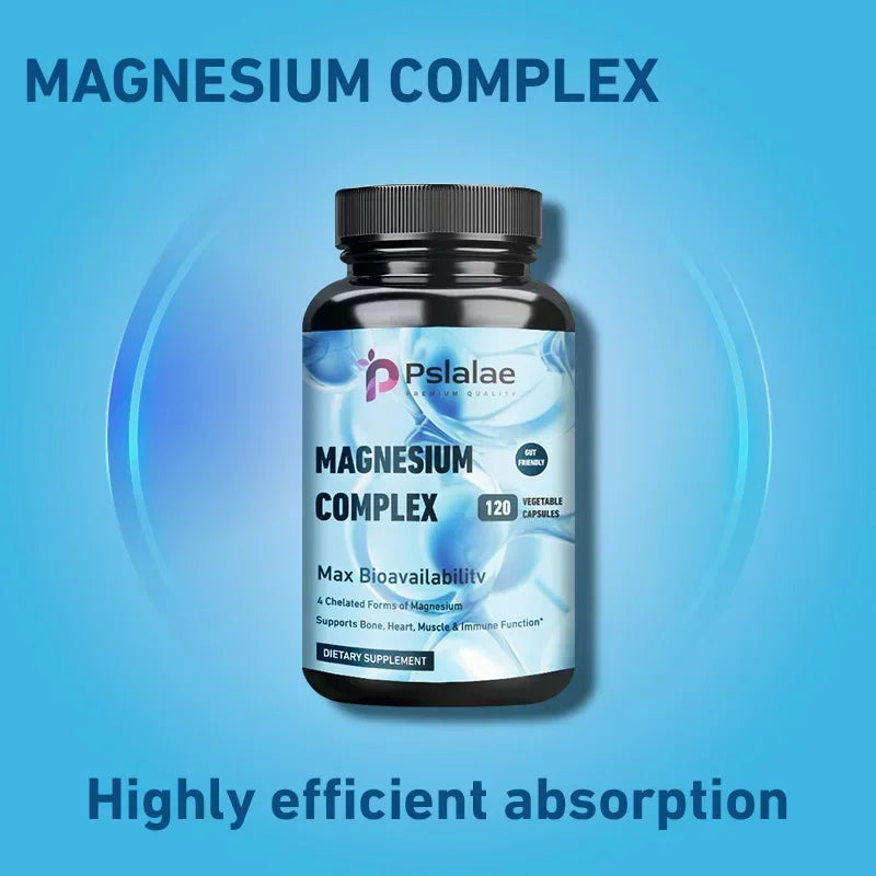 Magnesium Complex - Bone, Muscle & Heart Health Supplement, Sleep Support,Muscle Relaxation,Stress & Anxiety Relief Supplement