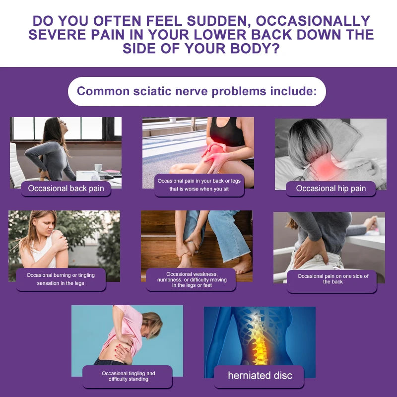 Sciatic Nerve Relief Supplement - Relieve Occasional Burning and Numbness in The Lower Back, Hips, Legs and Calves