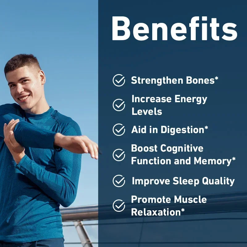 Magnesium Complex - Bone, Muscle & Heart Health Supplement, Sleep Support,Muscle Relaxation,Stress & Anxiety Relief Supplement