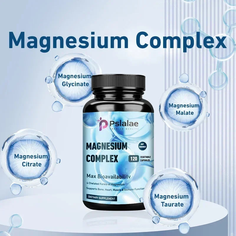 Magnesium Complex - Bone, Muscle & Heart Health Supplement, Sleep Support,Muscle Relaxation,Stress & Anxiety Relief Supplement