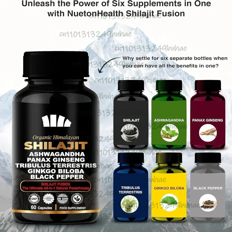 Himalaya Shilajit Capsule Original High in Trace Minerals& Fulvic Acid for Energy,Muscle Strength&Immunity, Endurance for Adult