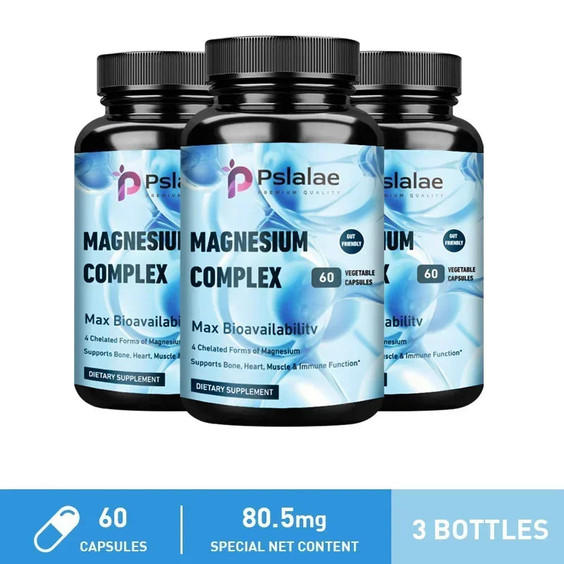 Magnesium Complex - Bone, Muscle & Heart Health Supplement, Sleep Support,Muscle Relaxation,Stress & Anxiety Relief Supplement