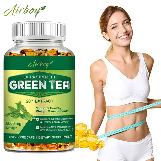 Green Tea Capsules - Provide Energy, Promote Metabolism, Weight Management, Antioxidation