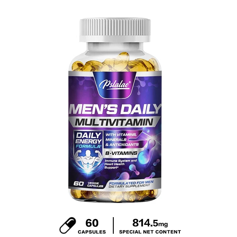 Men's Multivitamin Supplement - Supports Men's Multivitamin with Vitamins A, C, D, E & B12, Zinc, Calcium, Magnesium and More