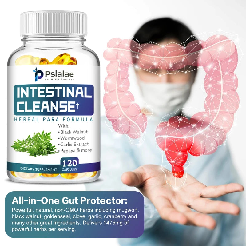 Intestinal Cleanse Capsules - with Wormwood, Black Walnut, Goldenseal - Supports Intestinal Health and Promotes Bowel Regularity