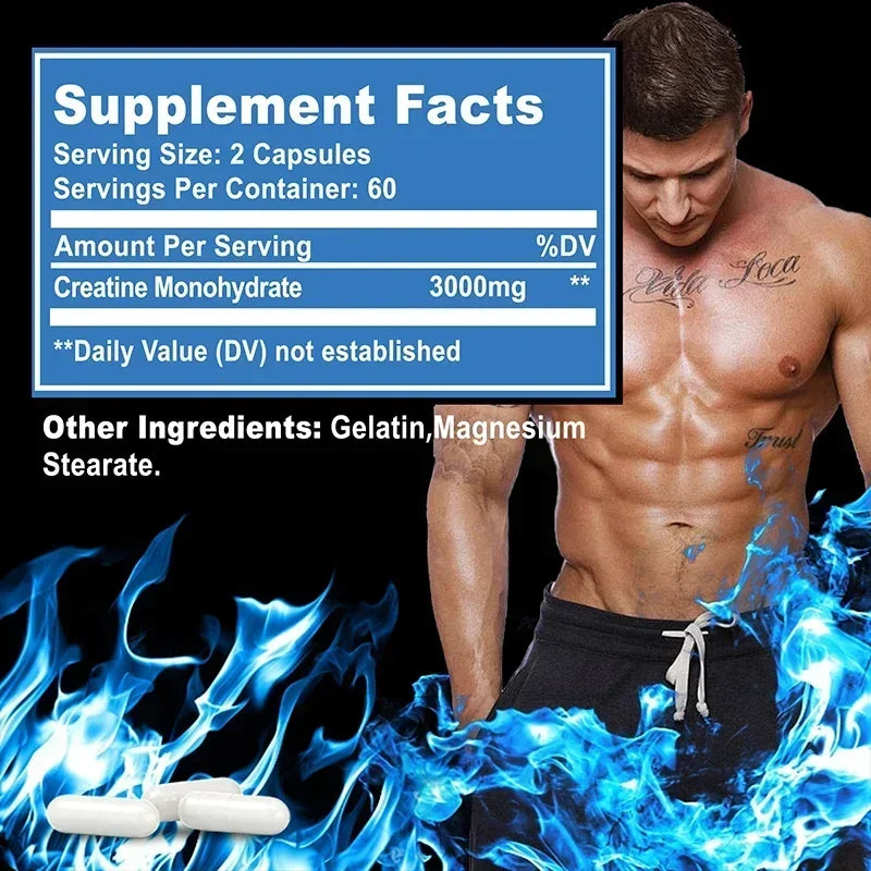 Creatine Monohydrate - Increases Lean Muscle Mass, Promote Muscle Growth, Relieve Fatigue, Improves Performance
