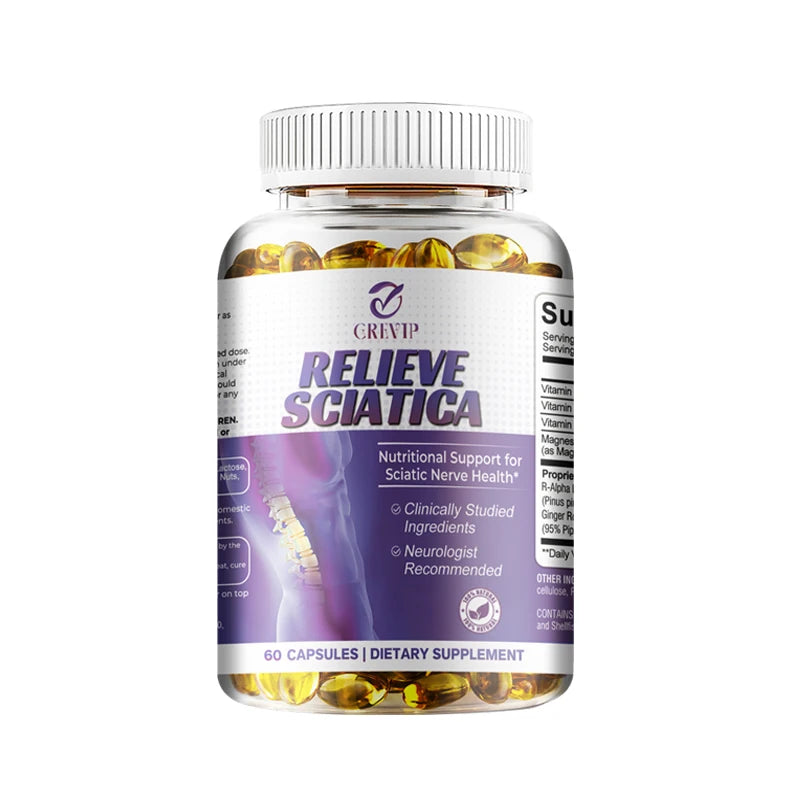 Sciatic Nerve Relief Supplement - Relieve Occasional Burning and Numbness in The Lower Back, Hips, Legs and Calves