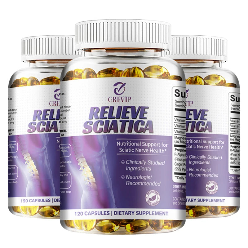 Sciatic Nerve Relief Supplement - Relieve Occasional Burning and Numbness in The Lower Back, Hips, Legs and Calves