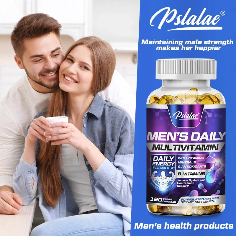 Men's Multivitamin Supplement - Supports Men's Multivitamin with Vitamins A, C, D, E & B12, Zinc, Calcium, Magnesium and More