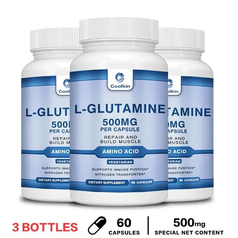 L-Glutamine 500mg | Promotes Muscle Growth and Recovery - Improves Immunity