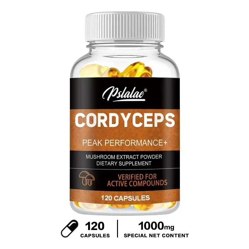 Cordyceps Capsules - Contains Organic Cordyceps Militaris To Support Immune Health, Boost Energy and Maintain Vitality, Non-GMO