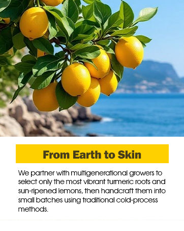 Kojic Acid & Turmeric Brightening Soap – Dark Spot Remover with Vitamin C, Retinol & Lemon Oil