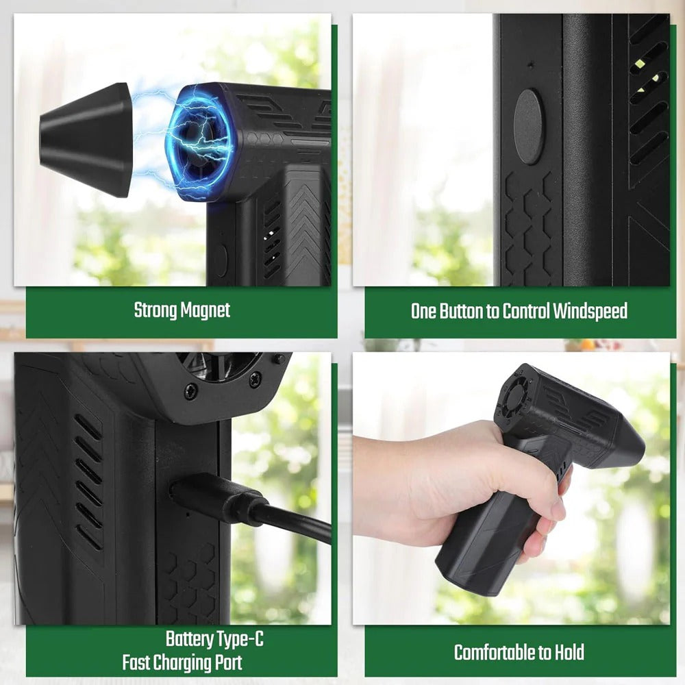 130000RPM High-Speed Turbo Blower – Strong Jet Air Pump for Drying & Dust Removal