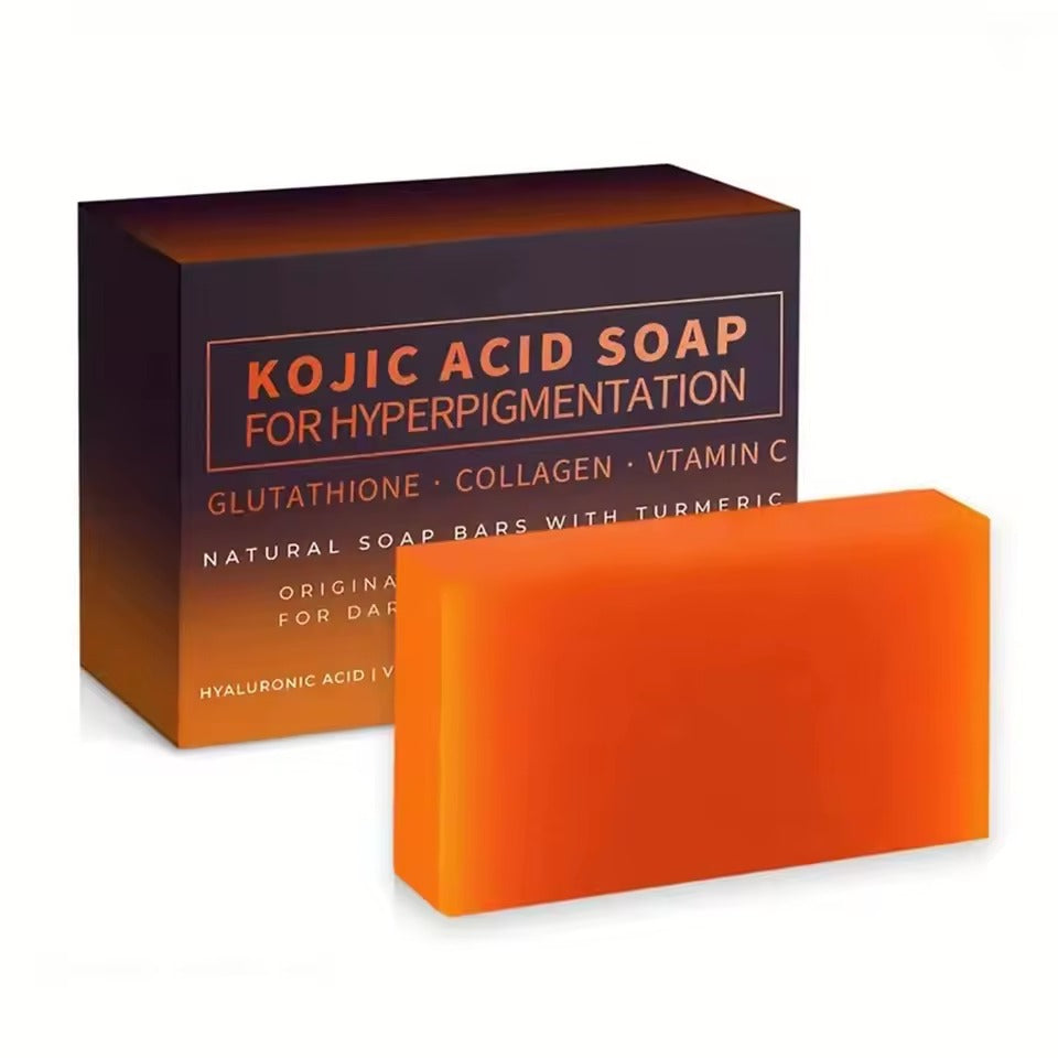 Kojic Acid & Turmeric Brightening Soap – Dark Spot Remover with Vitamin C, Retinol & Lemon Oil