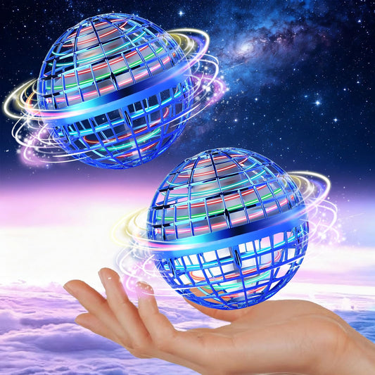 GlowFly Hover Ball - Hand-Controlled LED Drone with Boomerang Effect