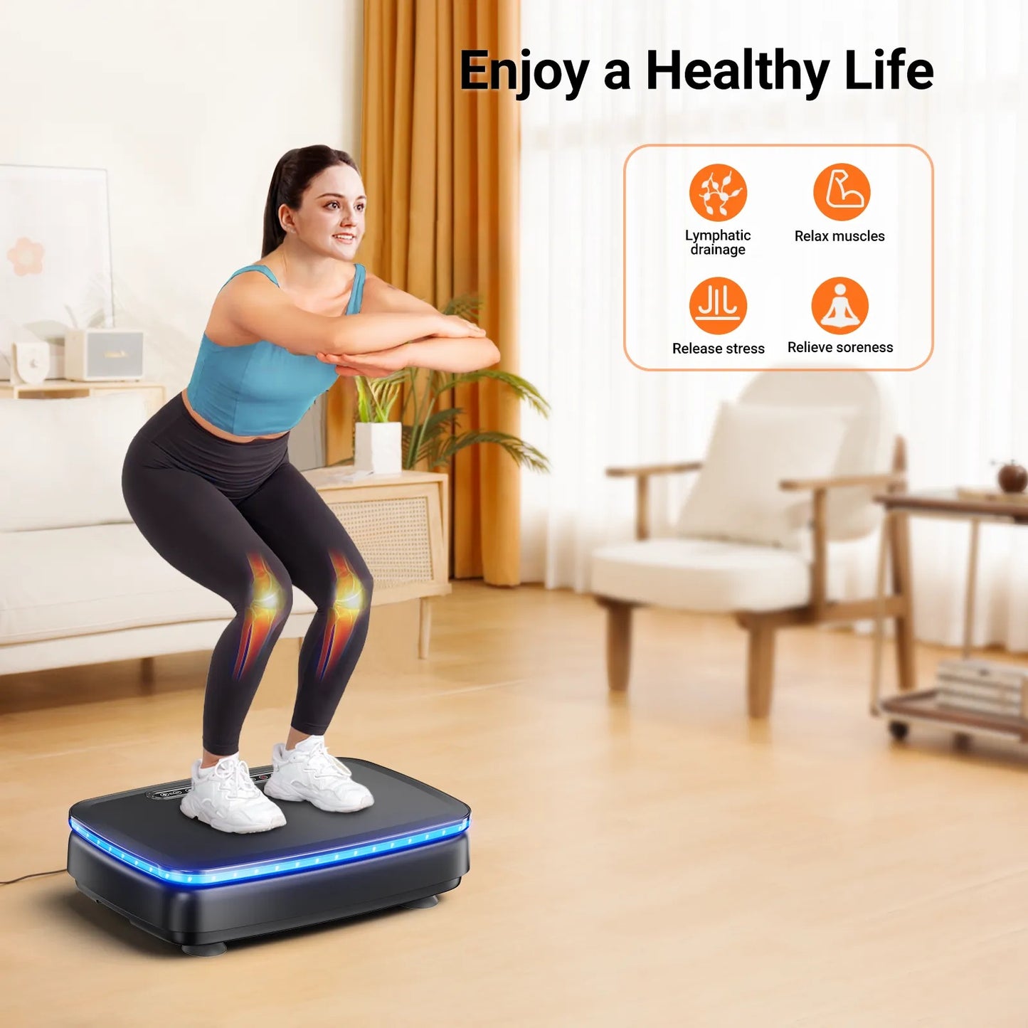Vibration Plate Exercise Machine – Full Body Workout, Fat Burning, Pain Relief & Lymphatic Drainage